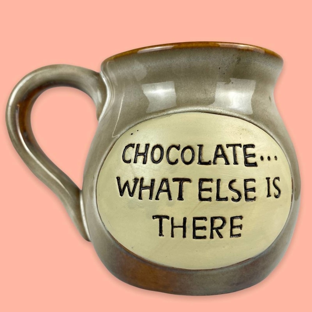 Vintage 90s Chocolate Handmade Mug